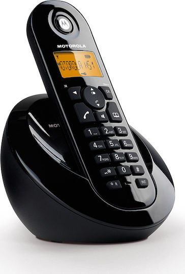 Motorola C601 Ασύρματο Τηλέφωνο με Ελληνικό Μενού Μαύρο