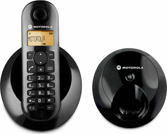 Motorola C601 Ασύρματο Τηλέφωνο με Ελληνικό Μενού Μαύρο