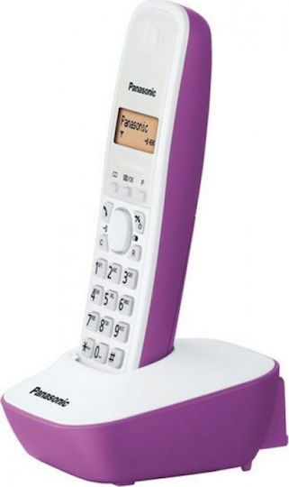 Panasonic KX-TG1611 Cordless Phone with Greek Menu White-Purple