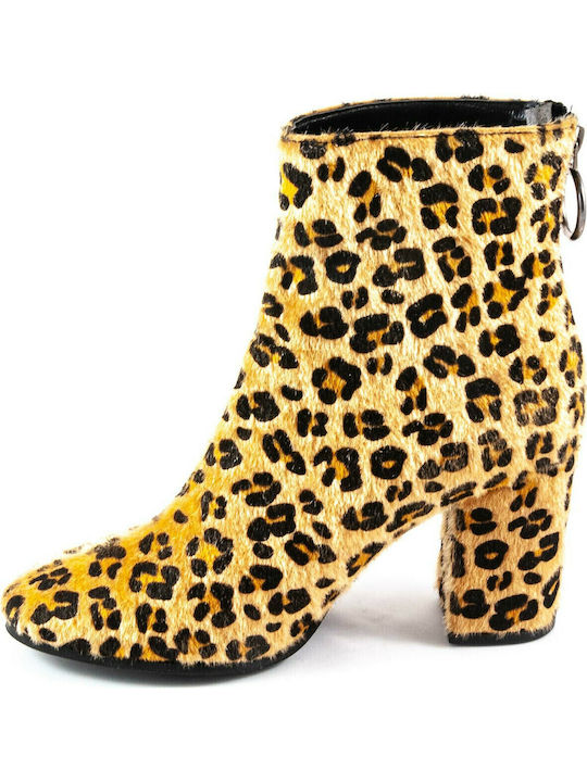 Leder Stiefeletten Damen Mehrfarbig
