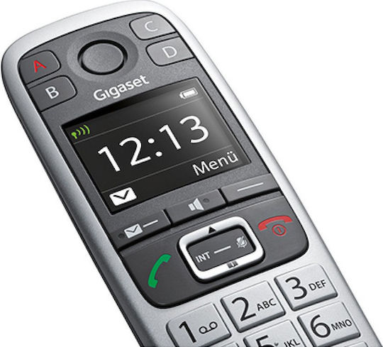 Gigaset E560A Ασύρματο Τηλέφωνο με Ελληνικό Μενού Μαύρο