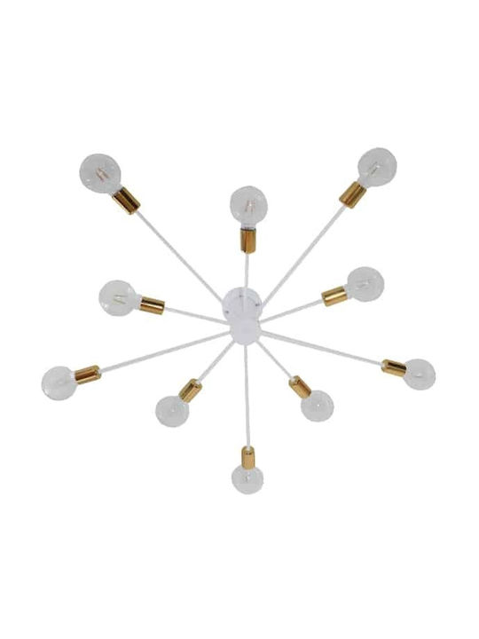 GloboStar Aurora Ceiling Mount Light 95cm White with Socket E27
