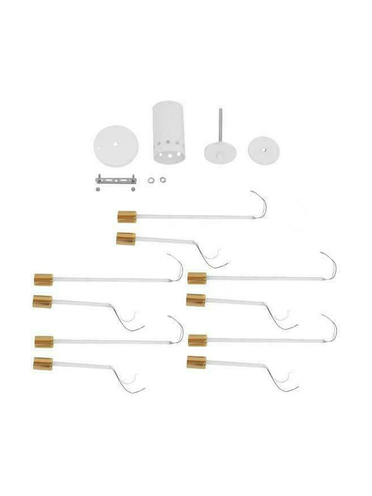 GloboStar Aurora Ceiling Mount Light 95cm White with Socket E27