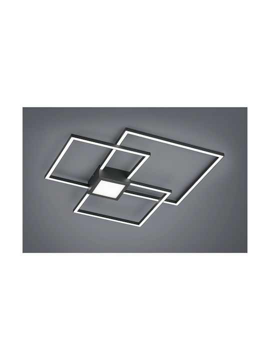 Trio Lighting Hydra Πλαφονιέρα Οροφής 65.5εκ. Ανθρακί με Ενσωματωμένο LED