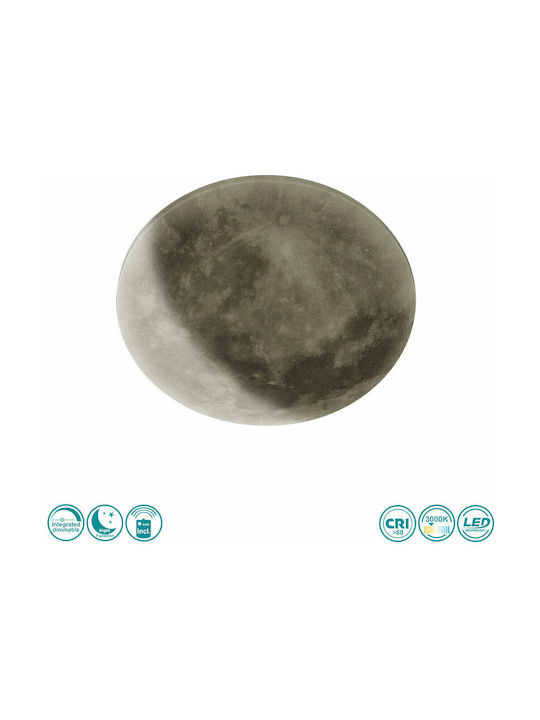 Trio Lighting Lunar Deckenleuchte 40cm Weiß mit Integrierter LED und Fernbedienung