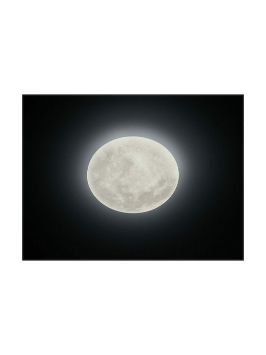 Trio Lighting Lunar Deckenleuchte 40cm Weiß mit Integrierter LED und Fernbedienung