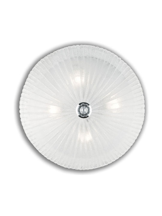 Ideal Lux Shell Plafonieră de Tavan 50buc Galben Miere cu Soclu E27