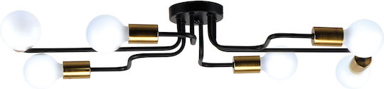Home Lighting Miles Deckenleuchte 83cm Schwarz mit Fassung E27