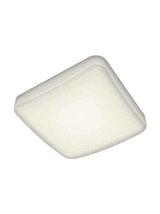 HAMA Hama Ceiling Light Glitter Effect Square Smart Πλαφονιέρα Οροφής Λευκή με Ενσωματωμένο LED
