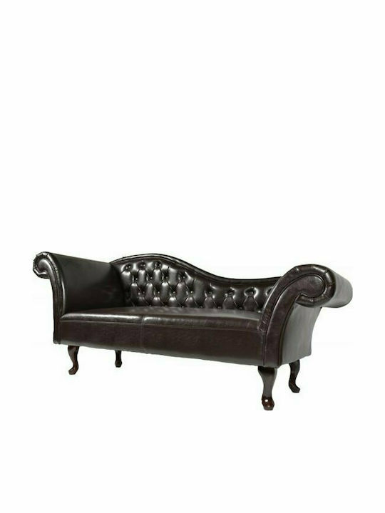 τ. Chesterfield Vintage Șezlong Chesterfield Din Piele Sintetică Maro 190x61x84cm 01.01.0421