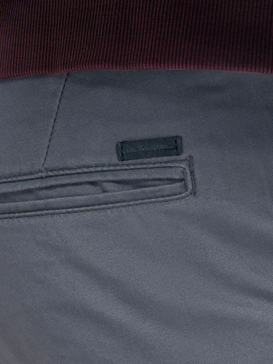 Chino Elastic Trousers in Slim Fit Asphalt