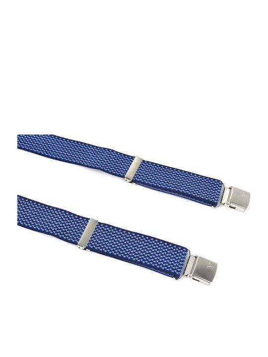 Victoria Suspenders Printed Blue Royal Electric