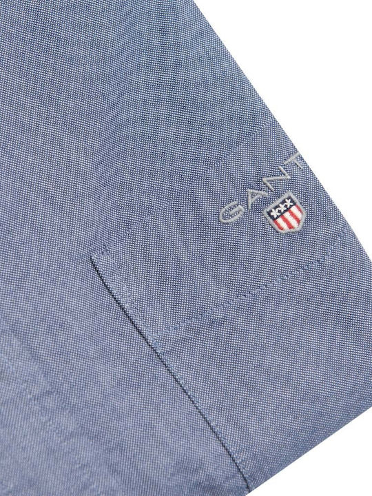 Long-sleeved Cotton Shirt Blue