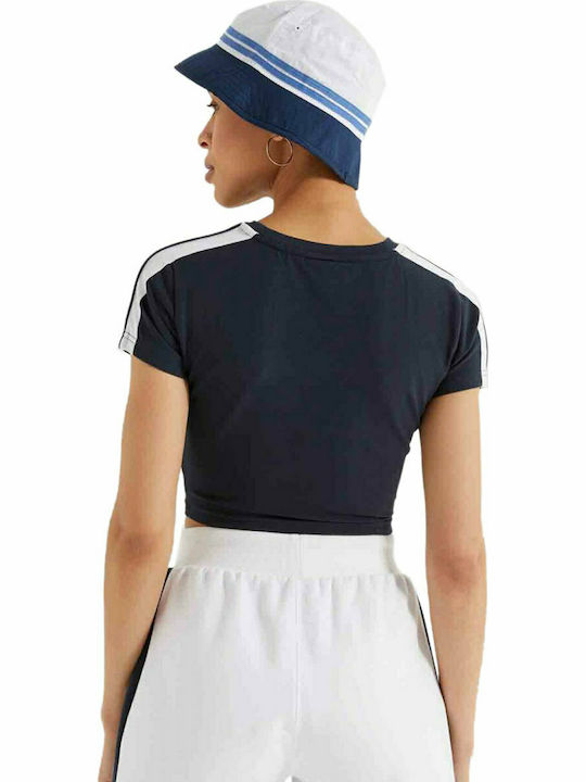 Ellesse Latus Women's Summer Crop Top Short Sleeve Navy Blue