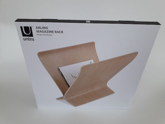 Umbra Arling Θήκη Περιοδικών Ξύλινη Μπεζ 40x29x39εκ.
