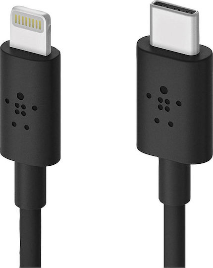 Belkin Boost Charge USB-C to Lightning Cable 18W Μαύρο 1.2m (F8J239bt04-BLK)