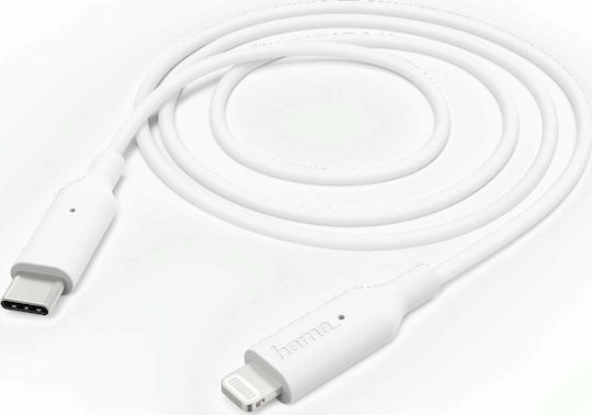 HAMA USB-C zu Lightning Kabel Weiß 1m (00183295)