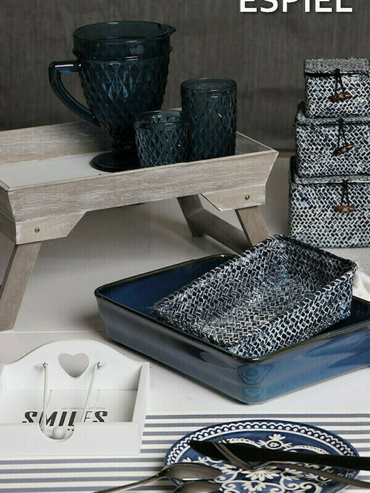 Espiel Wicker Decorative Box Blue