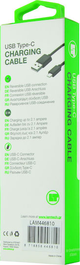 Lamtech USB 2.0 Cable USB-C male - USB-A 18W Κόκκινο 1m LAM446810