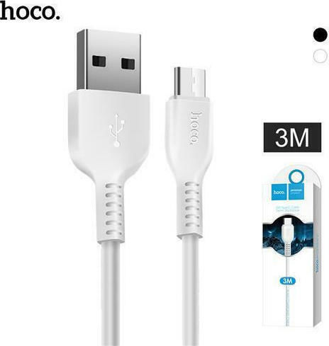 Hoco X20 Flash USB 2.0 Cable USB-C male - USB-A 18W Λευκό 3m HOC-X20c-W3