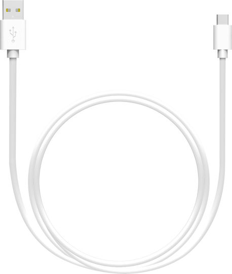 Lamtech USB 2.0 Cable USB-C male - USB-A 18W Λευκό 1m LAM442928