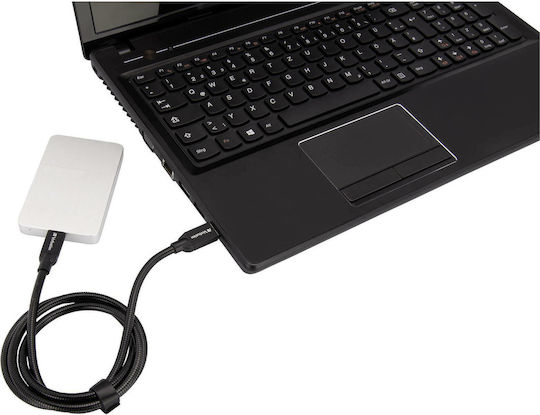 Verbatim USB 3.1 Cable USB-C male - USB-A Μαύρο 1m 48871