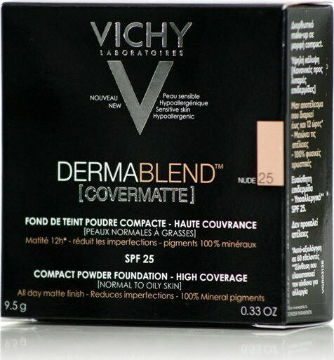 Vichy Dermablend Covermatte Compact Powder Foundation SPF25 25 Nude 9.5gr