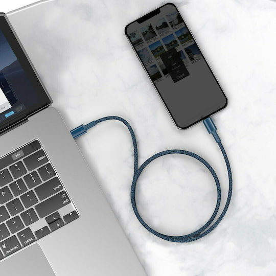 Baseus High Density Braided USB-C to Lightning Cable 20W Blue 1m (CATLGD-03)