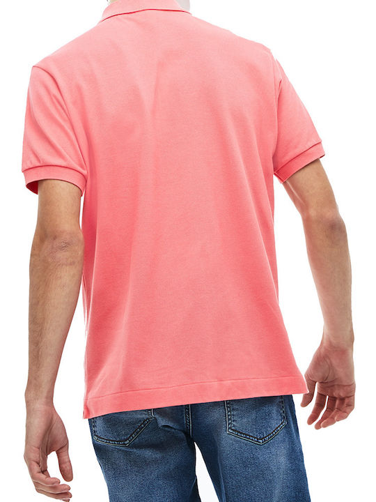 Lacoste Herren Kurzarmshirt Polo Rosa