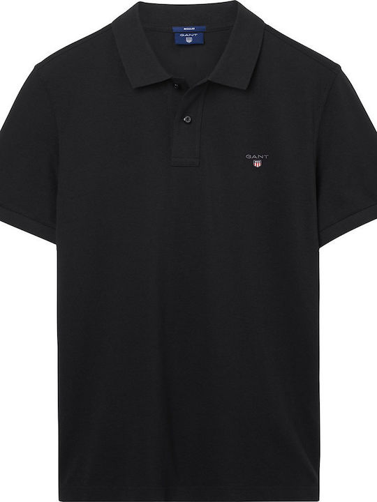 Polo Kurzarmbluse Schwarz