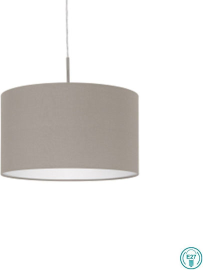 Eglo Pasteri Κρεμαστό Φωτιστικό Γκρι με Ντουί E27 38x38x110εκ.