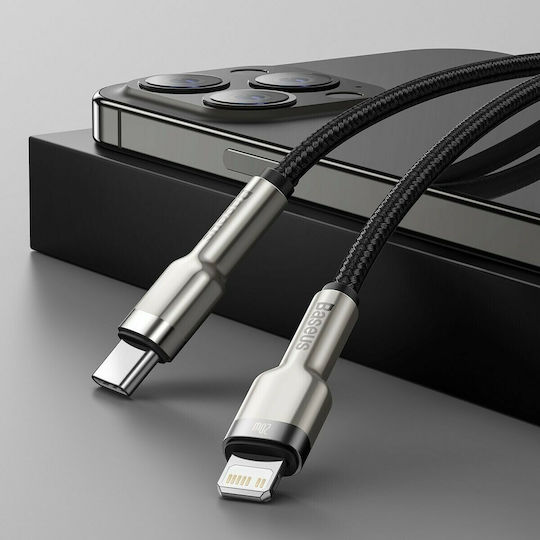 Baseus Cafule Metal Braided USB-C to Lightning Cable 20W Black 1m (CATLJK-A01)
