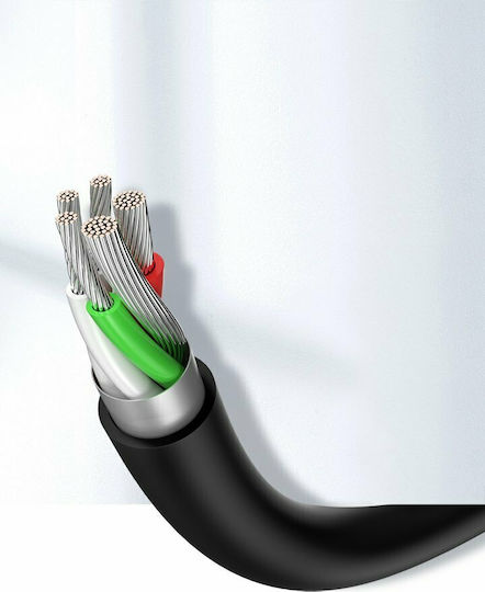 Ugreen US287 USB 2.0 Cable USB-C male - USB-A 10W Μαύρο 2m 60118