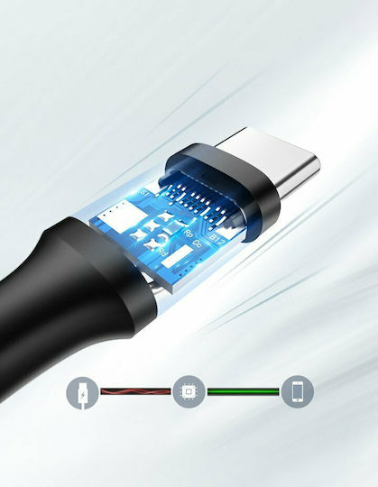 Ugreen US287 USB 2.0 Cable USB-C male - USB-A 10W Μαύρο 2m 60118
