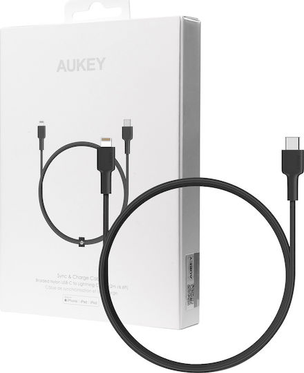 Aukey Braided la Cablu Lightning Negru 1.2m (CB-CL1)