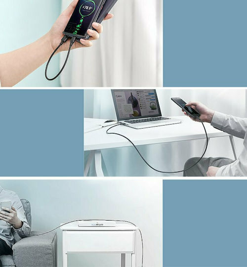 Ugreen Us287 USB 2.0 Cable USB-C male - USB-A 60W PD Μαύρο 1m 60116