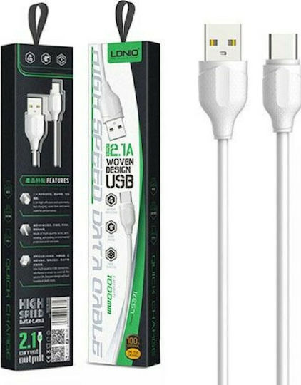 Ldnio LS372 USB 2.0 Kabel USB-C männlich - USB-A Weiß 2m