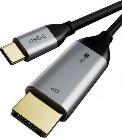 Cabletime C160 Video Cable USB-C male - DisplayPort Μαύρο 1.8m CT-C160-PU31