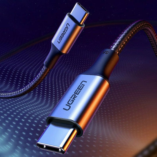 Ugreen US316 Braided USB 2.0 Cable USB-C Male - USB-C 100W PD Black 2m