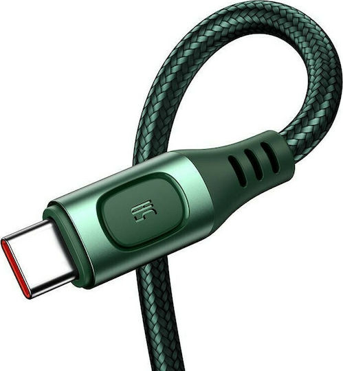 Baseus Power Delivery Braided USB 2.0 Cable USB-C Male - USB-A 15W Green 1m