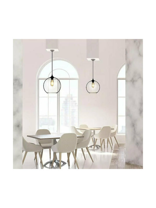 V-TAC Hängelampe Transparent mit Fassung E27 30cm.