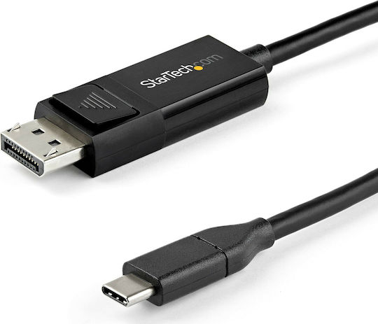 StarTech USB 2.0 Кабел USB-C Мъжки - DisplayPort Мъжки Черен 2м CDP2DP142MBD