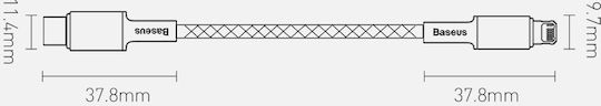 Baseus High Density Braided USB-C to Lightning Cable 20W Λευκό 1m (CATLGD-02)