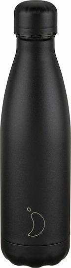 Chilly's Original Series Monochrome Bottle Thermos Stainless Steel BPA Free 500ml Black