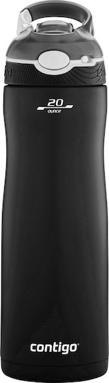 Contigo Ashland Chill Thermosflasche Rostfreier Stahl BPA-frei 590ml Schwarze mit Mundstück und Schlinge