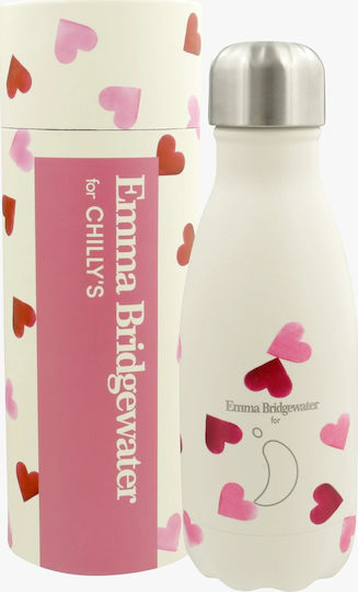 Chilly's Emma Bridgewater Рециклируем Чаша Термос Неръждаема стомана Без BPA 260мл Бял