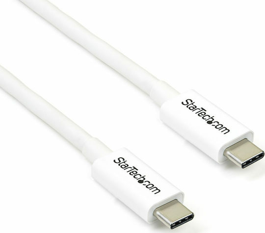 StarTech Thunderbolt 3 Cable 100W Λευκό 2m (TBLT3MM2MW)