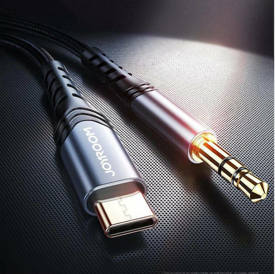 Joyroom SY-A03 Braided USB 2.0 Cable USB-C Male - 3.5mm Black 1m