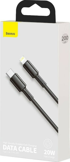 Baseus High Density Braided USB-C to Lightning Cable 20W Black 2m (CATLGD-A01)