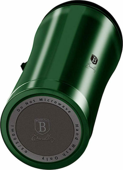 Berlinger Haus Steel Coffee Mug BH-6411 Glass Thermos Stainless Steel 500ml Green with Mouthpiece